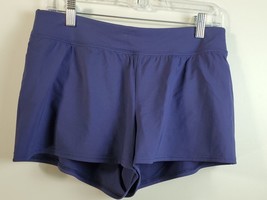 Lands&#39; End Shorts Womens Size Petite 6 Blue Nylon Blend Pull On Elastic Waist - £10.21 GBP