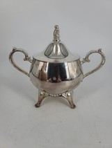 Vintage Oneida W.M. Rogers Sugar Bowl w Lid Silver Plate Hungtington USA 4 3/4&quot;H - £12.20 GBP