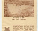Pine Flat Dam Brochure Kings River California - £14.01 GBP