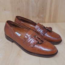 Bruno Magli Men&#39;s Loafers Size 9 N Cognac Leather Tassel Loafers Dress S... - $68.87
