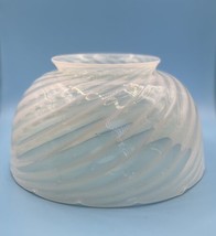 Antique Opalescent Art Glass Swirl Shade Oil Gas Globe 7-1/2&quot; Tall 4&quot; Fitter - £55.03 GBP