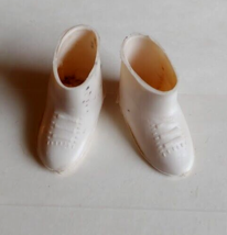 Barbie Doll 1970s White Ankle Boots Hong Kong - £6.19 GBP