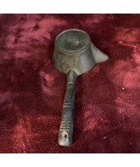 Usual Spout Cast Iron Primitive Small Smelting/ Melting Wooden Handled Pot - $44.55