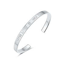 Cubic Zirconia &amp; Silver-Plated &#39;Only You&#39; Cuff - £11.18 GBP