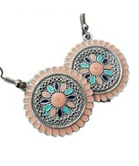 Fashion Jewelry Womens Sunflower Circle Bohemian Dangle Hook Earrings Bo... - £15.93 GBP