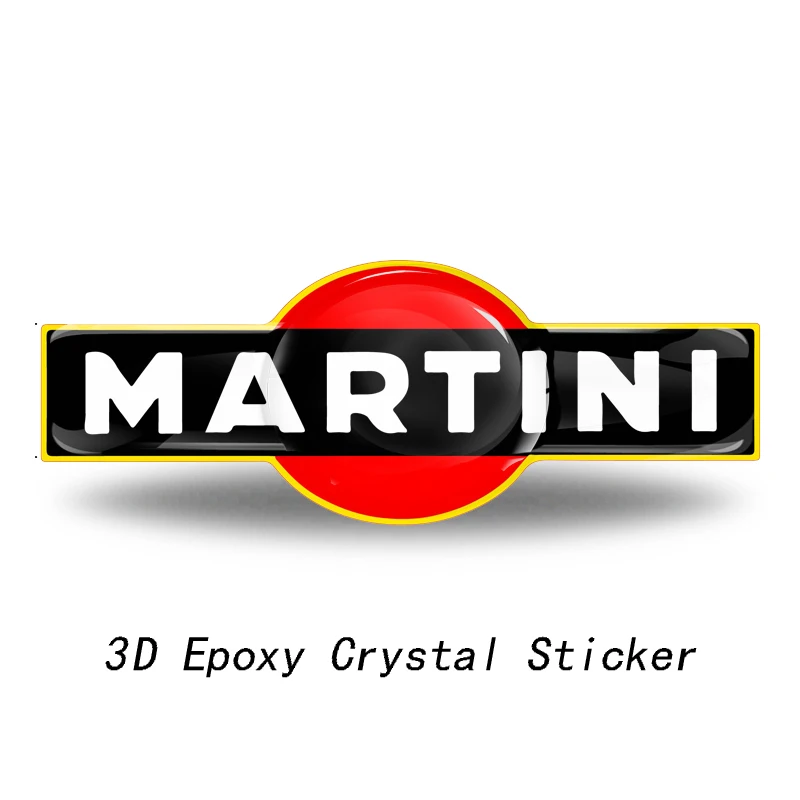 3D Personalized Crystal Top Gel Decal Martini Racing Launch  Die Cut Vinyl Car M - £14.38 GBP