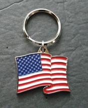 USA FLAG OLD GLORY STARS STRIPES UNITED STATES ENAMEL KEY RING KEY CHAIN... - £7.58 GBP