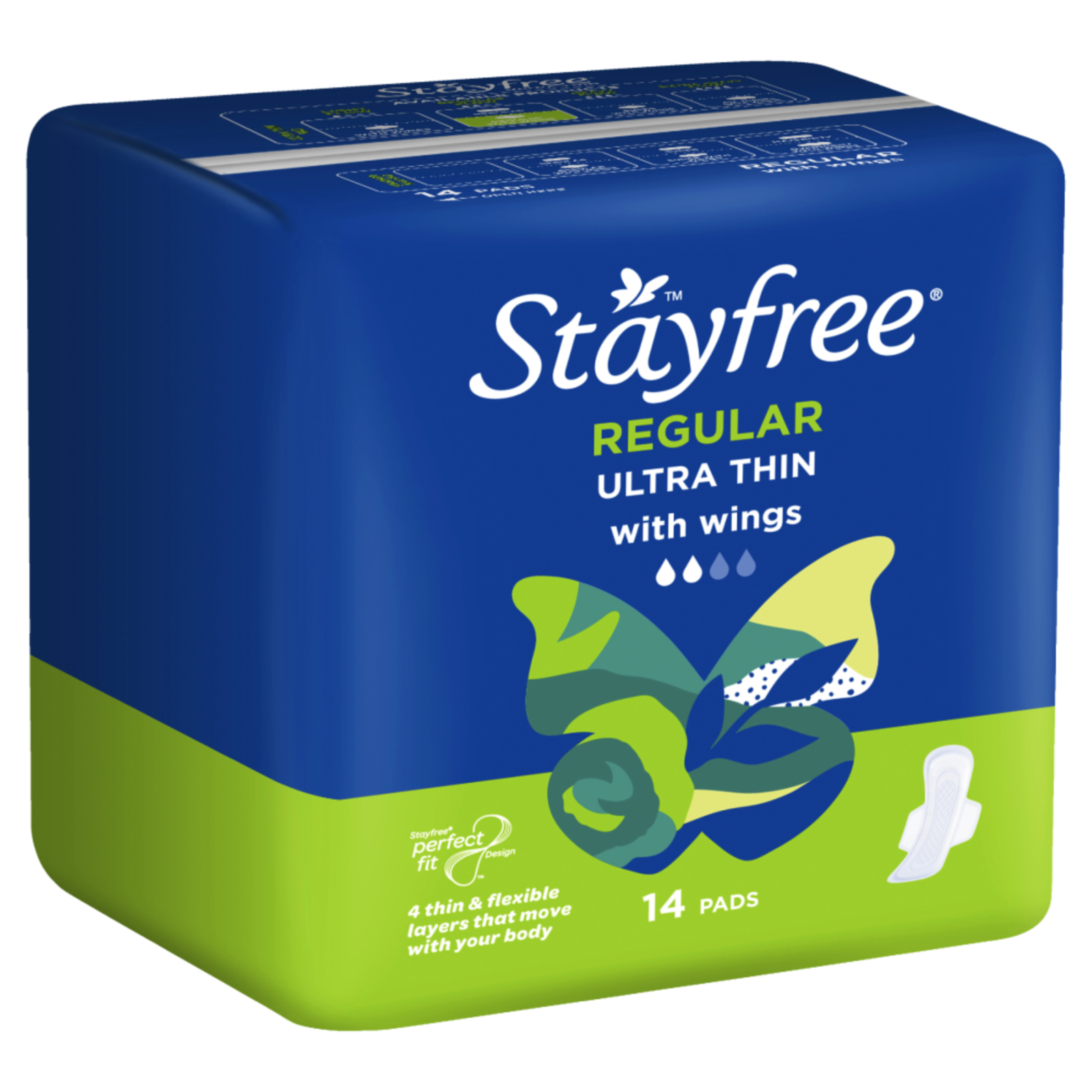 Stayfree Regular Ultra Thin with Wings 14 Pads - $71.04