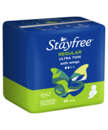 Stayfree Regular Ultra Thin with Wings 14 Pads - $1,349.72 MXN