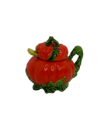 Vintage Ceramic Tomato Footed Sugar Bowl w/ Lid Made in Japan - $244.42 MXN