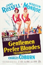 1953 Gentlemen Prefer Blondes Movie Poster 11X17 Marilyn Monroe Jane Russell  - £9.13 GBP