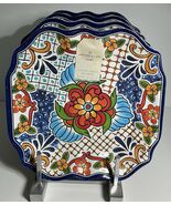4 Artisan de Luxe Mosaic Melamine Luncheon Plates 9” Spanish Tile Aztec ... - $758.01 MXN