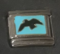 Flying Black Bird Enamel Wholesale Italian Charm 9MM K52 - £10.09 GBP