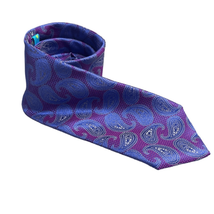 Ted Baker London Mens 100% Silk Suit Tie Purple Blue Paisley Print NWOT - £36.67 GBP
