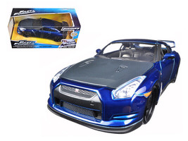 Brian&#39;s 2009 Nissan GTR R35 Blue &quot;Fast &amp; Furious 7&quot; Movie 1/24 Diecast Model ... - £30.37 GBP