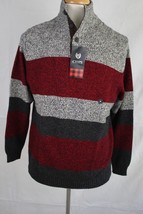CHAPS Men&#39;s 1/4 Button Mock Neck Cotton Pullover Sweater size M New - £31.57 GBP