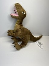 A IKEA Velociraptor Dinosaur Jattelik 17" Brown Plush Stuffed Toy dino - $11.39
