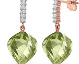 Galaxy Gold GG 14k Rose Gold Chandeliers Earrings with Diamonds and Brio... - $767.24