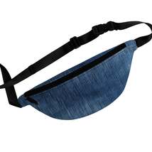 Indigo Splash: Washed Denim Reverie in Deep Blue - Fanny Pack - £31.73 GBP