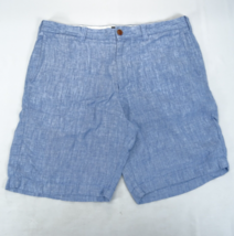 J.Crew Stanton Baird McNutt Irish Linen Mens Size 33 Chino 9&quot; Shorts Blue - £14.24 GBP