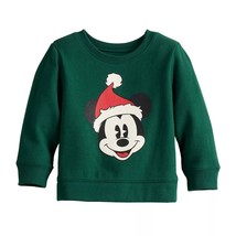 NEW Disney Mickey Mouse Christmas Holiday Graphic Sweatshirt size 3 months green - £6.28 GBP