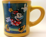 Disney Store Minnie Mouse Coffee Mug Gold Blue  Cup - £7.96 GBP