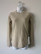 Nwt Lululemon Sdlt Beige Ltwt Ultra Soft Cashmere Sit In Lotus Ls Sweater 2 - £155.06 GBP