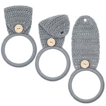 3 Pieces Crochet Dish Towel Holder Hanging Hand Towels Ring Towel Holder For Kit - £18.35 GBP