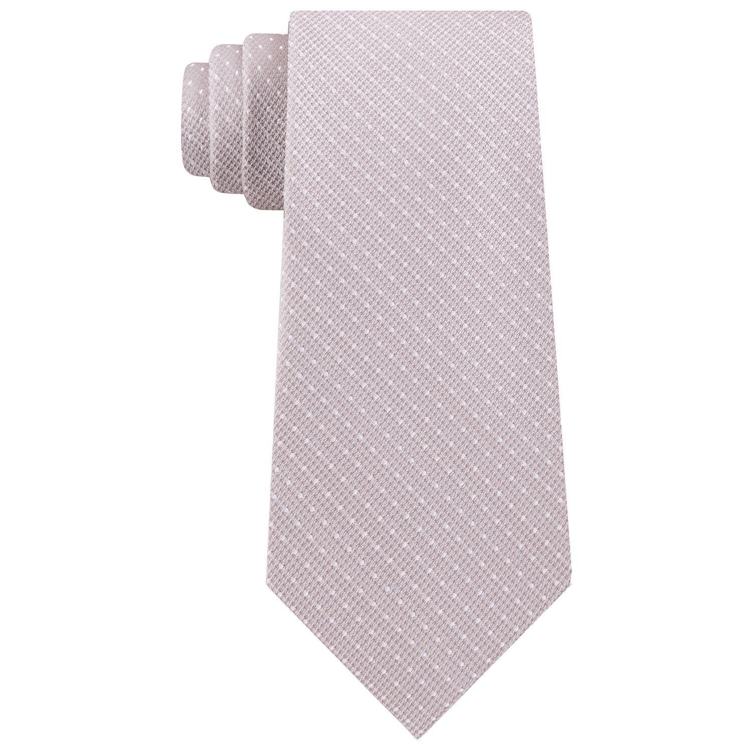 Calvin Klein Men&#39;s Slim Textured Dobby Dot Tie Beige OS B4HP - $9.95