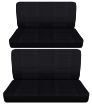Front and Rear bench car seat covers fits 1961-1964 Chevy Biscayne solid black - £101.95 GBP