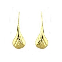 LOAS1335 - Gold 925 Sterling Silver Earrings with No Stone - $666.18 MXN