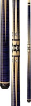 F-2610 Graphic Maple/Purple Tiger-Stripe with Black and Cream Points Pool Cue - £345.13 GBP