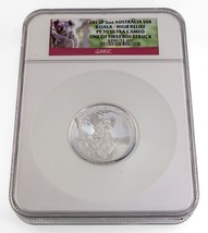 2015-P Australia 5 Oz. S $8 Argento Koala Alto Sollievo NGC PF70 Ultra Cameo COA - £335.16 GBP