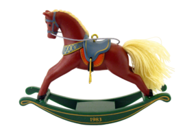 HALLMARK KEEPSAKE ROCKING HORSE ORNAMENT 1983 3rd IN THE SERIES (QX417-7) - $10.99