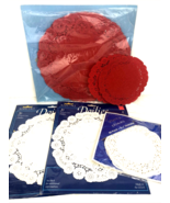 Doilies French Lace Round Paper White Red Crafts Wedding Variety Sizes 8... - £5.97 GBP