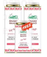 Snake Brand Prickly Heat Cooling Powder Japanese Sakura 2 x 280g + 140 g... - $454.83 MXN