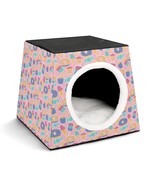 Mondxflaur Colorful Donut Cat Beds for Indoor Cats Cave Bed 3 in 1 Pet H... - £26.43 GBP