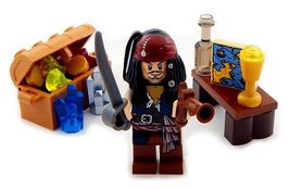 Minifigure Captain Jack Sparrow With Treasure Lot Potc Pirate Gifts Toys - £24.73 GBP