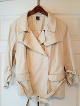 For The Republic Ladies Size 14 Cotton Spandex Khaki Jacket w/ Tie - £17.09 GBP