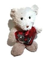 Bear Red Sequin Heart Plush 21 in Valentine&#39;s Day Love Bear Gift Stuffed Animal - $6.79