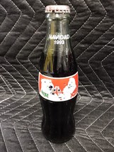 1993 Navidad Santa &amp; Polar Bear 8 Ounce Mexico Coca Cola Unopened Bottle - £4.70 GBP