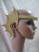 Gold Glittery Mermaid Webbed Fin Ears Earpiece Aquatic Creature Sea Hors... - $146.62 MXN