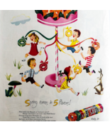 1947 Life Savers Candy Advertisement Fruit Maypole Merry Go Round DWJJ21 - $940.35 MXN