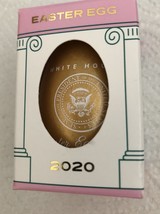 TRUMP 2020 WHITE HOUSE GOLD EASTER EGG w BOX SIGNED DONALD PRESIDENT REP... - $32.85