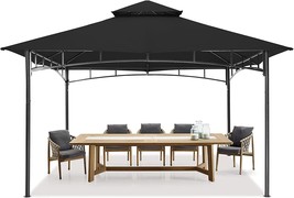 Outdoor Garden Gazebo With Stable Steel Frame For Patios By, Black). - £244.29 GBP