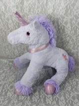 Dan Dee Purple Unicorn Plush Heart Horse Satin 24&quot; Stuffed Animal Plushi... - £14.67 GBP