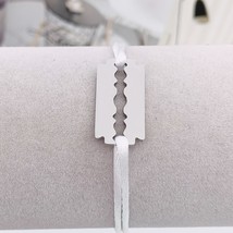 High Quality Stainless Steel Bracelet De Rasoir Blade Razor Bracelet  Rope Brace - £14.44 GBP