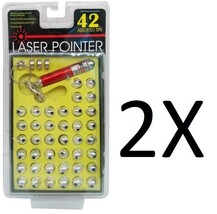 42-Head Keychain Laser Pointer Kit Batteries Included (set of 2) - $23.97