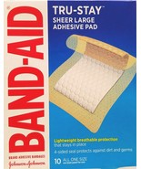 Band-Aid Tru-Stay Adhesive Pads Large Comfort Flex 2 7/8 x 4 Inches 10/Box - £4.68 GBP