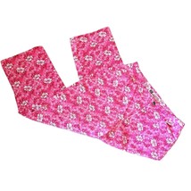 Ladies Capri Pants by Faded Glory Stretch Denim Pink Floral Women&#39;s 10 - $14.03